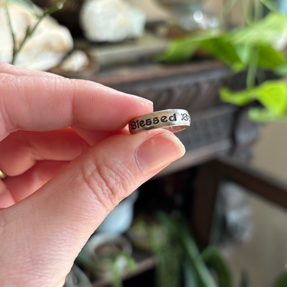 Sterling Silver 'Blessed Be’ Ring size 7